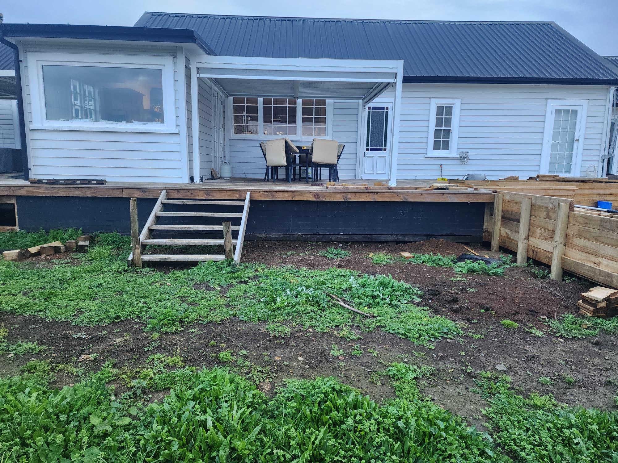 Bombay Hills rural landscape, retaining, pool and outdoor living: retaining photo 01