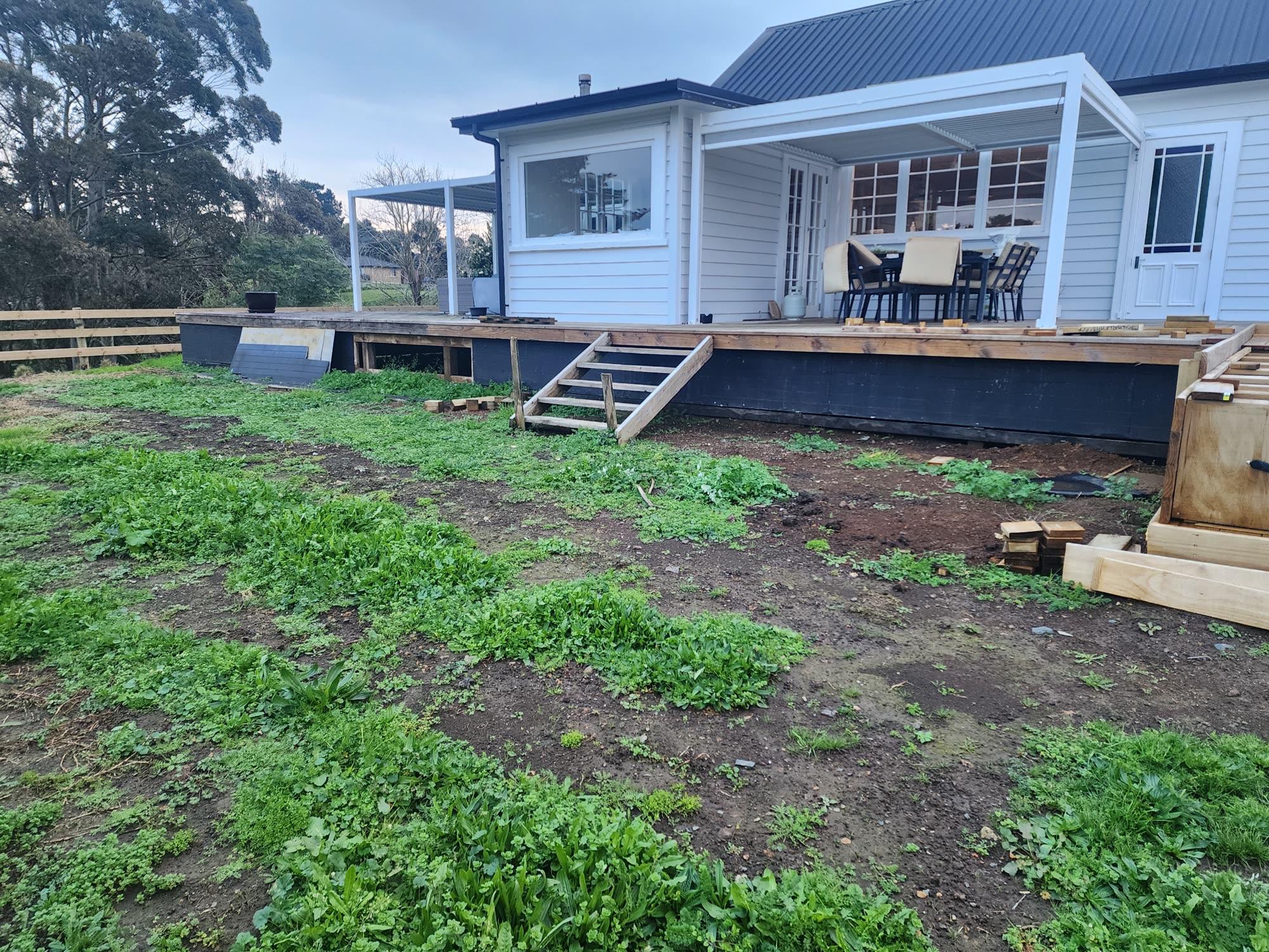 Bombay Hills rural landscape, retaining, pool and outdoor living: retaining photo 02