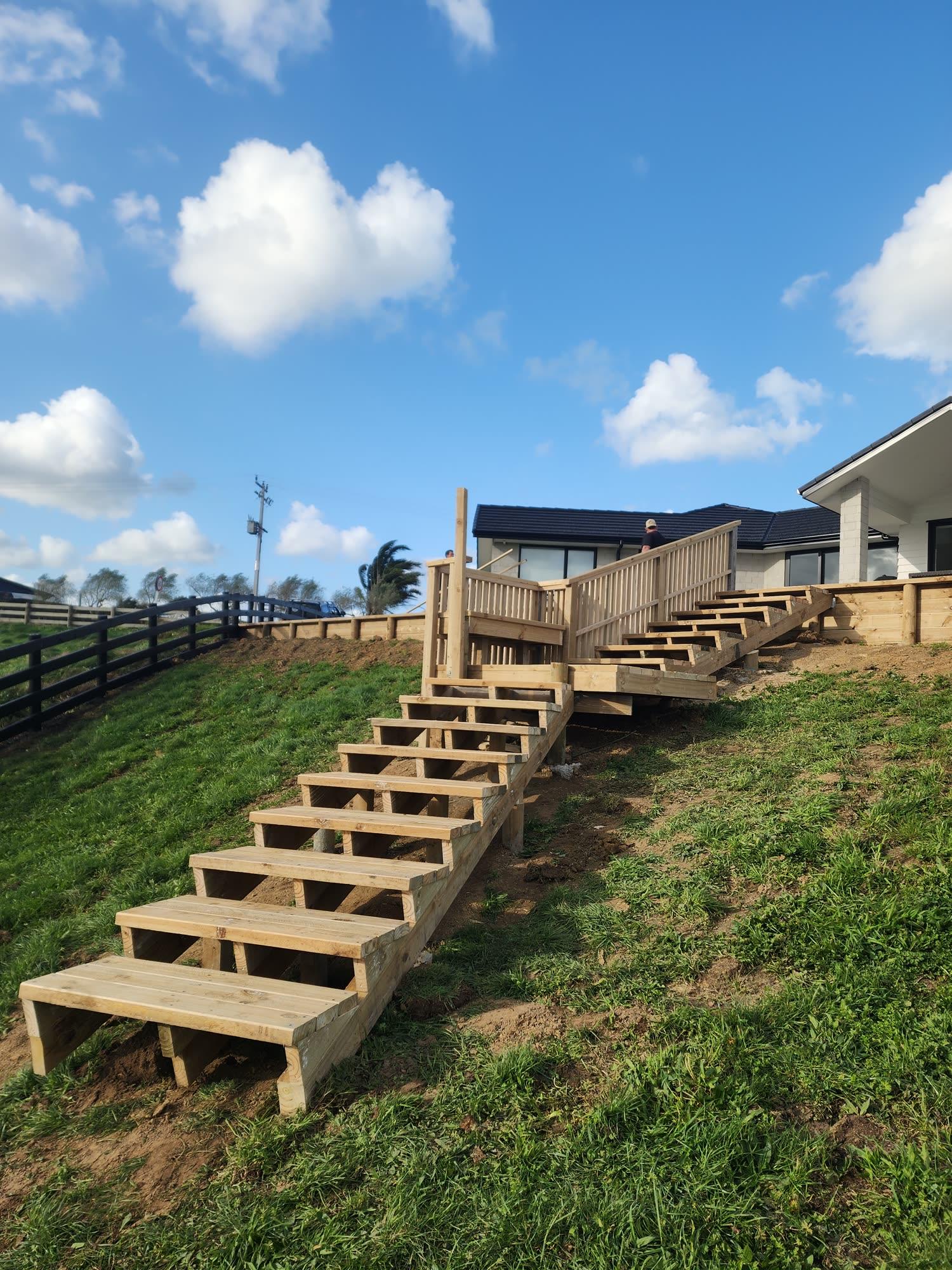 Bombay Hills rural landscape, retaining, pool and outdoor living: retaining photo 17