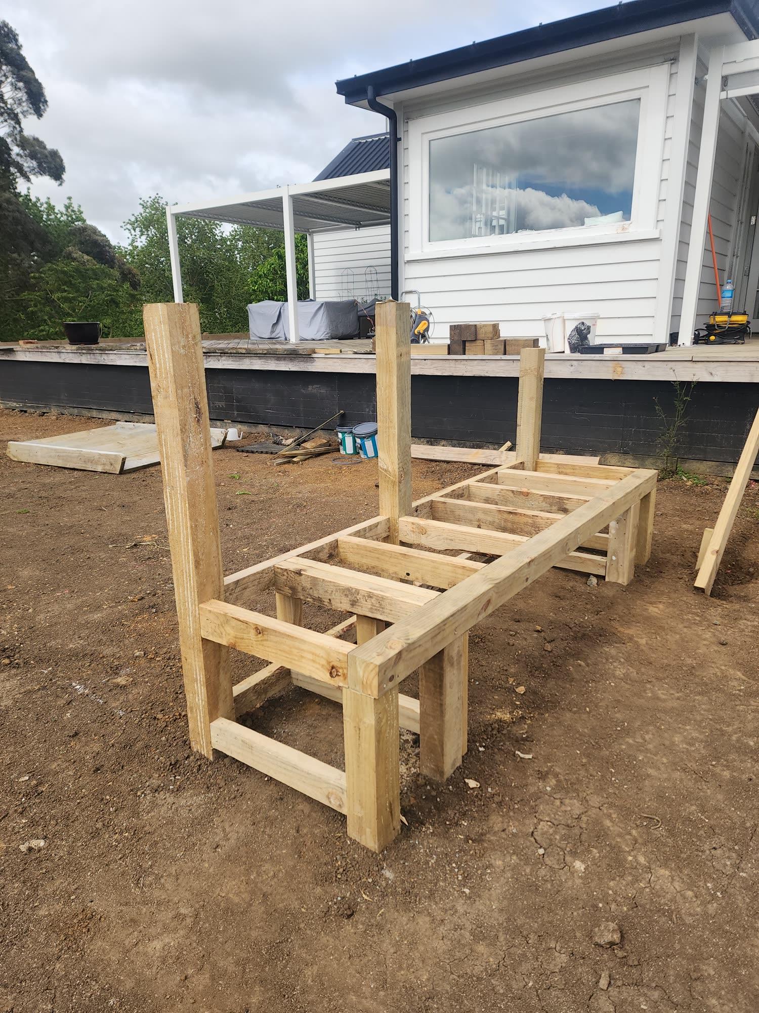 Bombay Hills rural landscape, retaining, pool and outdoor living: retaining photo 35