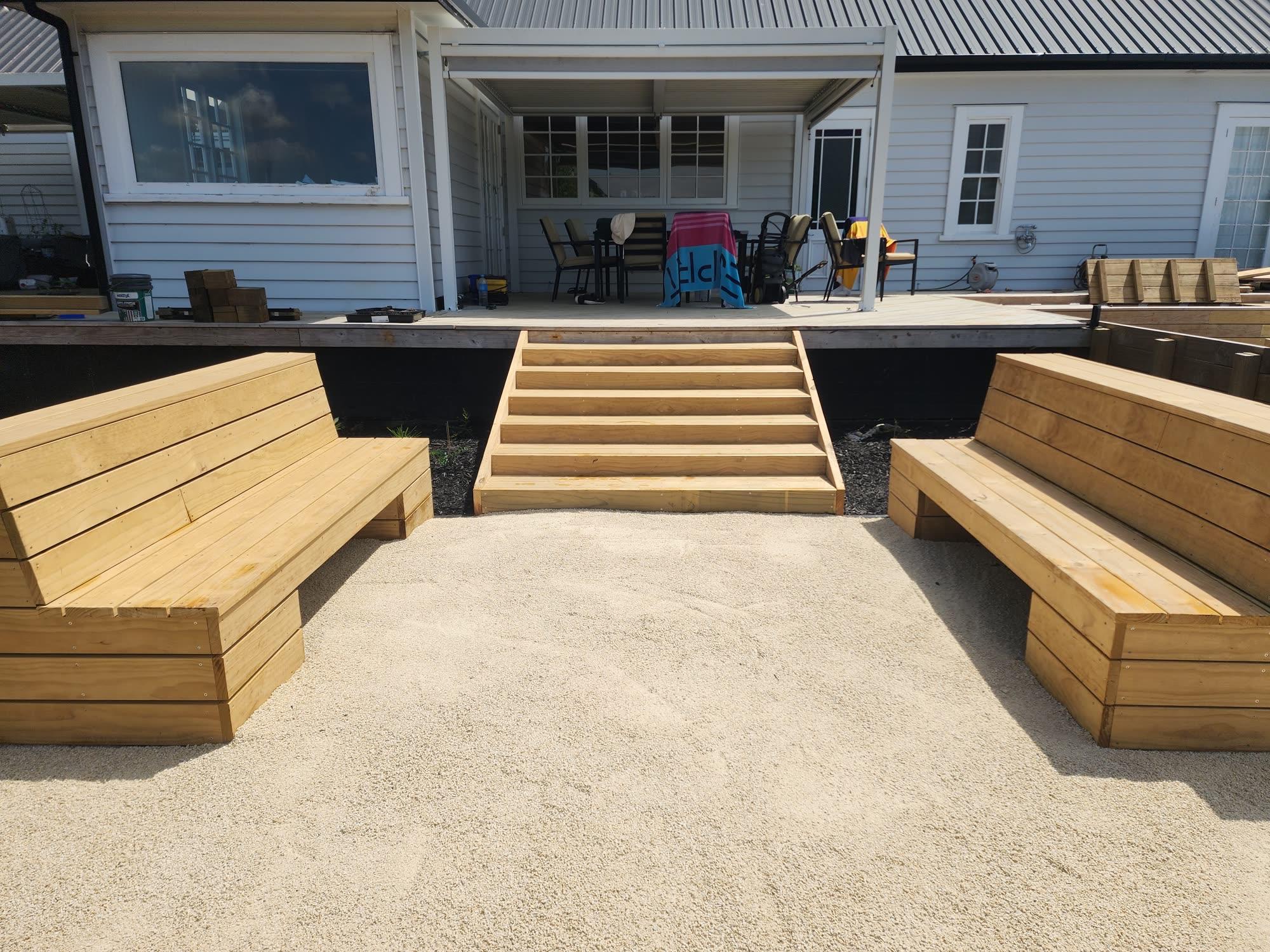 Bombay Hills rural landscape, retaining, pool and outdoor living: retaining photo 40