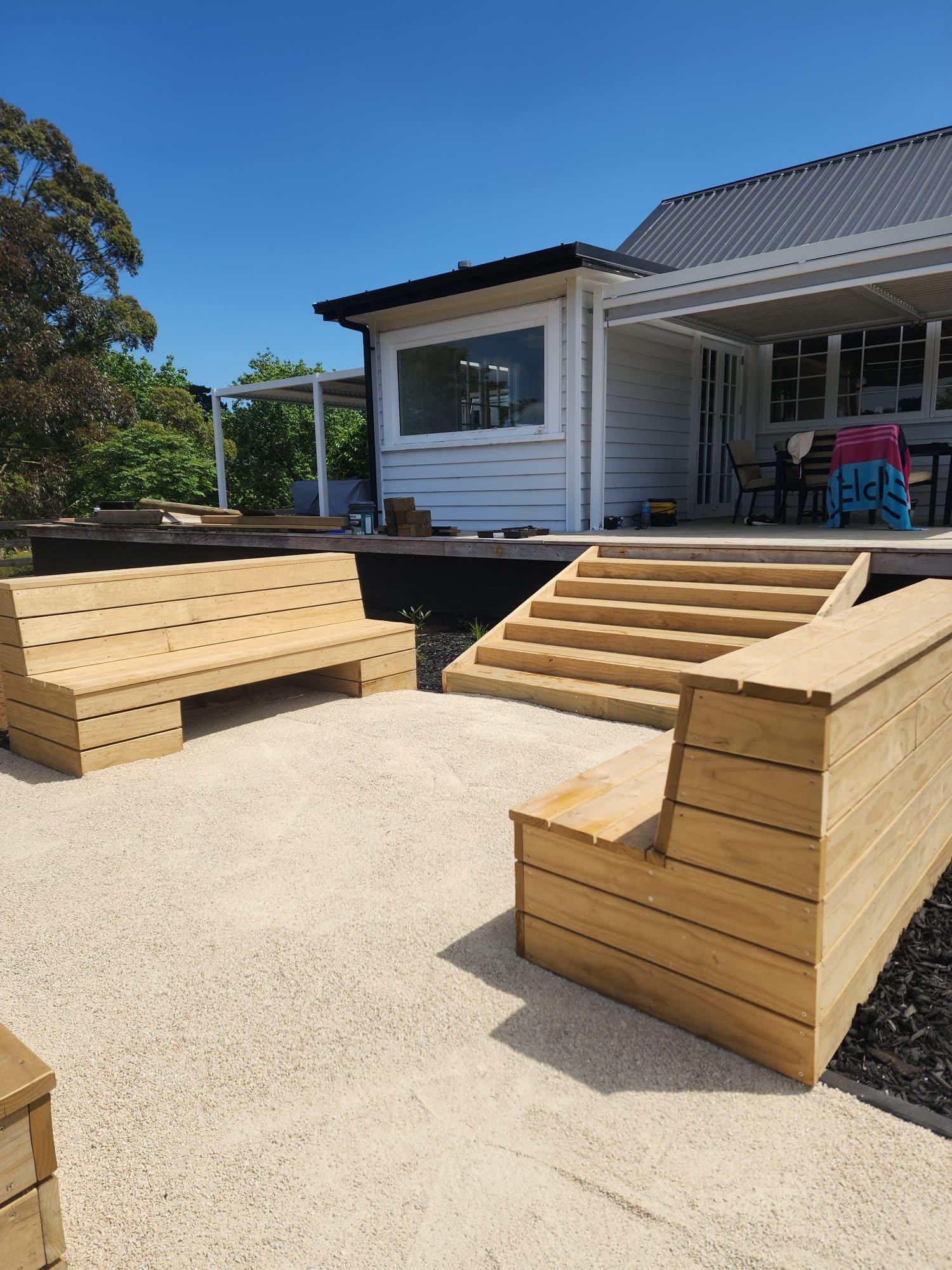 Bombay Hills rural landscape, retaining, pool and outdoor living: retaining photo 41