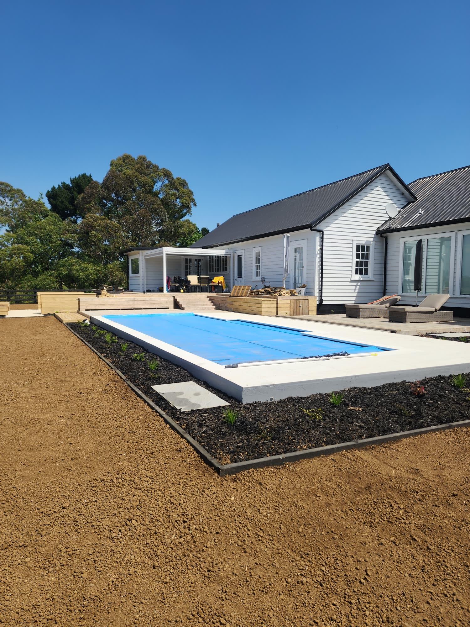 Bombay Hills rural landscape, retaining, pool and outdoor living: retaining photo 55